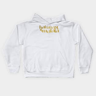 Hakuna Matata Metallic Gold Kids Hoodie